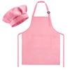 Morcheiong Kids Chef Hat and Apron Set, Adjustable Pink Children's