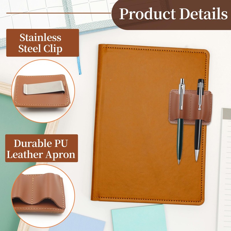 Simaixing Leather Notebook Pen Holder, 2.9 x 2.3 inch, Handmade