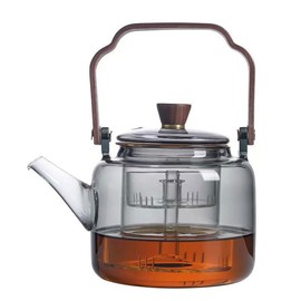 WINAKUI Glass Teapot with Infuser 34oz/1000ml, Borosilicate Glass tea kettle with Removable Infuser, Stovetop Safe Tea Kettle for Floral Tea & Boiling Green Tea etc