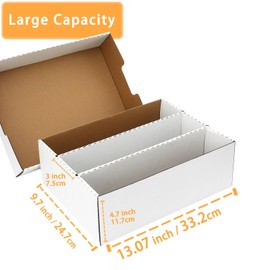 MZONGZI Card Storage Box 2400 Count,Monster 3 Row Storage Box for Collectible Trading Card,Soccer, Baseball Game Cards (1 pack)