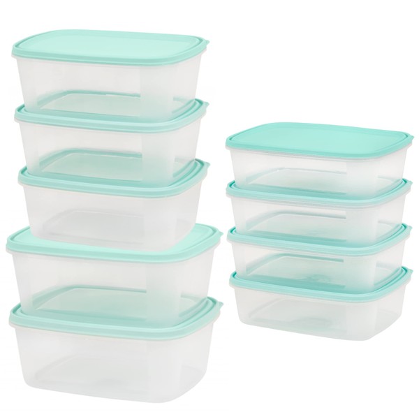 Checkmart Multi-Piece Food Storage Containers, Stackable and Airtight Fridge Freezer