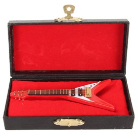 Guitar Brooch Pin Simulation Innovative Hand Crafted Red V Mini Musical Instrument Brooch Pin for Presents Ornaments