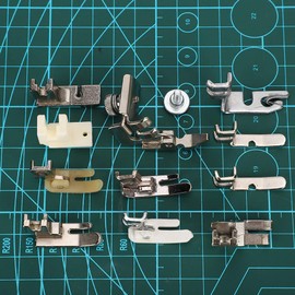 Yuecoom Presser Foot Set, Universal Vintage Household DIY Sewing Machine Accessories Sewing Machine Kit Household DIY Spare Parts Accessories, for Brother, Babylock, Singer, Elna, Toyota