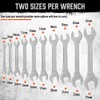 HORUSDY 19-Piece Super-Thin Open End Wrench Set with Rolling Pouch,