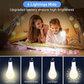 Solar Powered Lamp Portable Led Bulb 9walt Lights Solar Energy Panel Led Lighting for Camp Tent Night Fishing Emergency Lights Flash 350LM (Black 2)