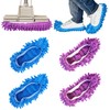 2 Pairs (4 Pieces) Mop Slippers Shoes Cover Dust Duster,Multi
