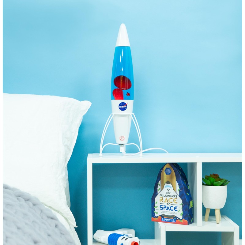 Fizz Creations NASA Inspired Rocket Lamp. Matte-Finish Space Decor Lamp