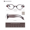 HEEYYOK 2.0 Round Reading Glasses For Women Men 5-Pack,Spring Hinge,Retro