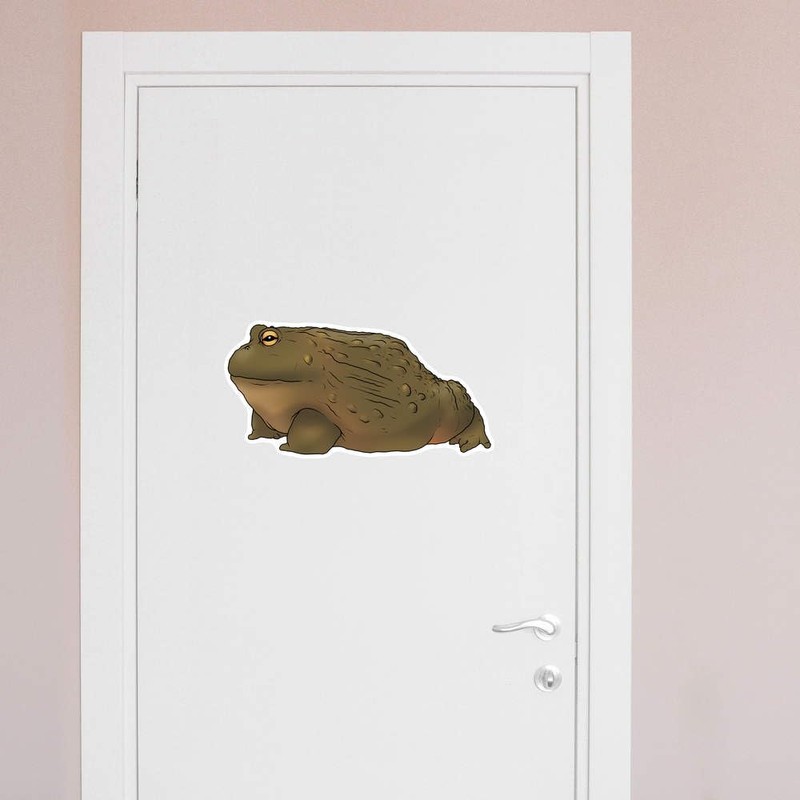 Extra Large 460mm 'African Bullfrog' Permanent Sticker Decal for Cars/Windows/Bins/Walls