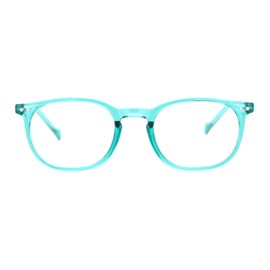 PASTL Womens Reading Glasses Teal Keyhole Frame Magnified Clear Lens +3.5