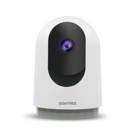 EIGHTREE Smart Security Camera, with Motion Detection for Baby & Pet Monitor, Night Vision, 2.4GHz WiFi, White
