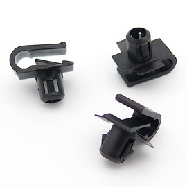 VVO Fasteners Plastic Front Grille or Slam Panel Clip, Black (Pack of 10)