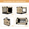 Pettycare 26 Inch Collapsible Dog Crate for Medium Dogs, 4-Door