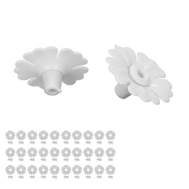 Ejoyous Hummingbird Feeder Replacement Flowers, 30 Set Hummingbird Feeding Parts Port Replaceable Accessory for Bird Feeder Hanging Garden Outdoors Supplies (White)