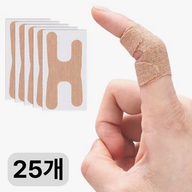 손가락 관절 보호대 테이핑형 마디 고정 밴드, 베이지, 25개 Finger Joint Support Taping Type Joint Stabilization Band, Beige, 25 Pieces