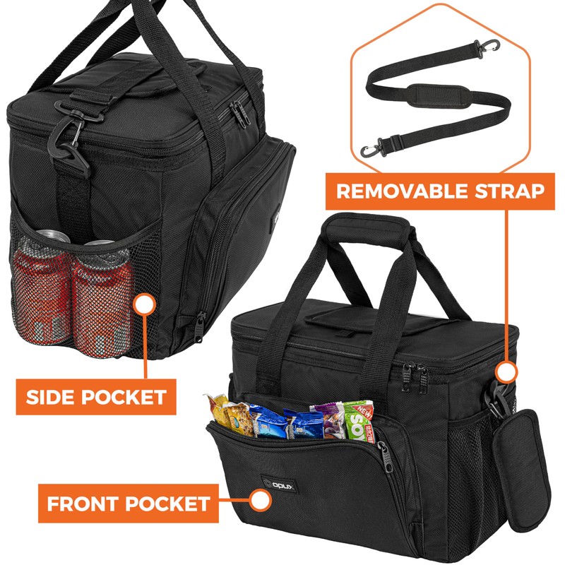 OPUX Soft Cooler Bag, Insulated Collapsible Lunch Cooler Tote for