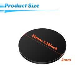 Cosmos 12 Pcs Acrylic Action Figure Stand Base Round Miniature Bases Mini Doll Model Display Holder Accessories for Figures, Dolls, Small Collectibles (Solid Black, 35mm)