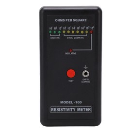 EVTSCan Medidor De Resistividad De Superficie Portátil De Mano, Con Cable De Prueba Y Batería De 9 V, Rango Automático E Indicador LED, Comprobador De Resistencia De Superficie Para Revestimientos Ant