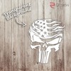 eDesign Trumpisher Trump Punisher Skull American Flag - 4 Inches