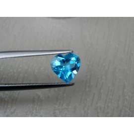 pinnaclediamonds Swiss Blue Topaz Heart Loose Faceted Natural Gem 8mm