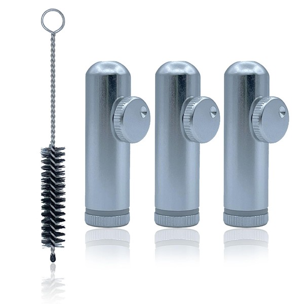 OMG 3 Pack Portable Mini Powder Spice Bottle,Metal Leak-proof Bottle