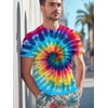 WeWrsyi Tie Dye Shirt for Men Women, 3D Print Rainbow