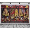 BELECO 2.1x1.5m Fabric Firefighter Locker Room Backdrop for Photography Fire