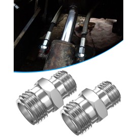 Foruly Replaces 115757 Hydraulic Attachment Fittings, Threaded Fitting Converter for Mini Excavators for most Hydraulic Thumb, Screw Attachments and Hydraulic Tilt Buckets 2Pcs