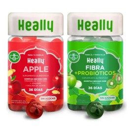 Heally Pack Vinagre De Manzana + Probióticos Fibra Gomitas Frutales
