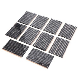 100 Cuerdas de Reparación de Neumáticos sin Cámara, Kits de Reparación de Pinchazos de Neumáticos de Emergencia para Coche, Furgoneta, Motocicleta, Tira de Goma, 100x3mm (Negro)