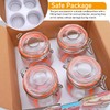 Encheng 32 oz Wide Mouth Mason Jars with Airtight Hinged