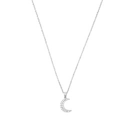 Amor Necklace (with pendant) made of 925 sterling silver for women, necklace, comes in jewellery gift box, Sterling Silver, Cubic Zirconia
