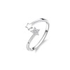 Hinvan 925 Sterling Silver Ring Stars Ring Open Silver Rings