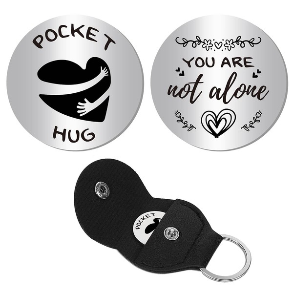 CREATCABIN You are Not Alone Pocket Hug Token Hand Black