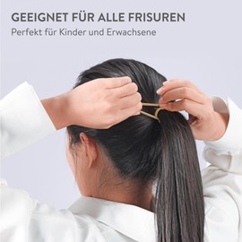 H&S Hair Scrunchies Set for Girls Women and Men Beige - Pack of 100 Braid Bobbles 4 mm Small - Thin Hair Bobbles - Soft and Elastic - No Metal - for All Hair Types