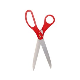 25 Inch Long Fire Red Ceremonial Grand Opening Ribbon Cutting Scissors