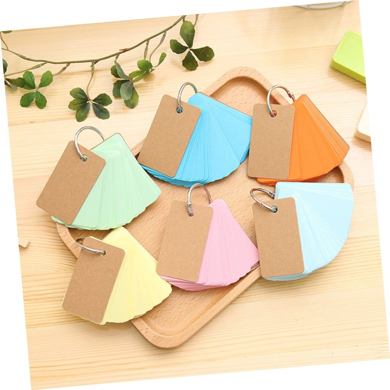 LALAFINA 6 Pack Ring Notepads Portable Memo Pads Binder Ring