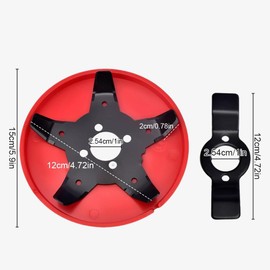 JRYGAC Pack of 2 Weed Brush Cutter, Universal Wild Herb Brush, Efficient Brush Cutter Accessories, 2 Shapes Brush Cutter Accessories, Grass Trimmer Brush for Gardens, Lawns, Courtyards