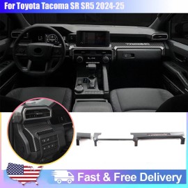 autopart2021 Carbon Fiber ABS Center Dashboard Cover Trim For Toyota Tacoma SR SR5 2024-25 US