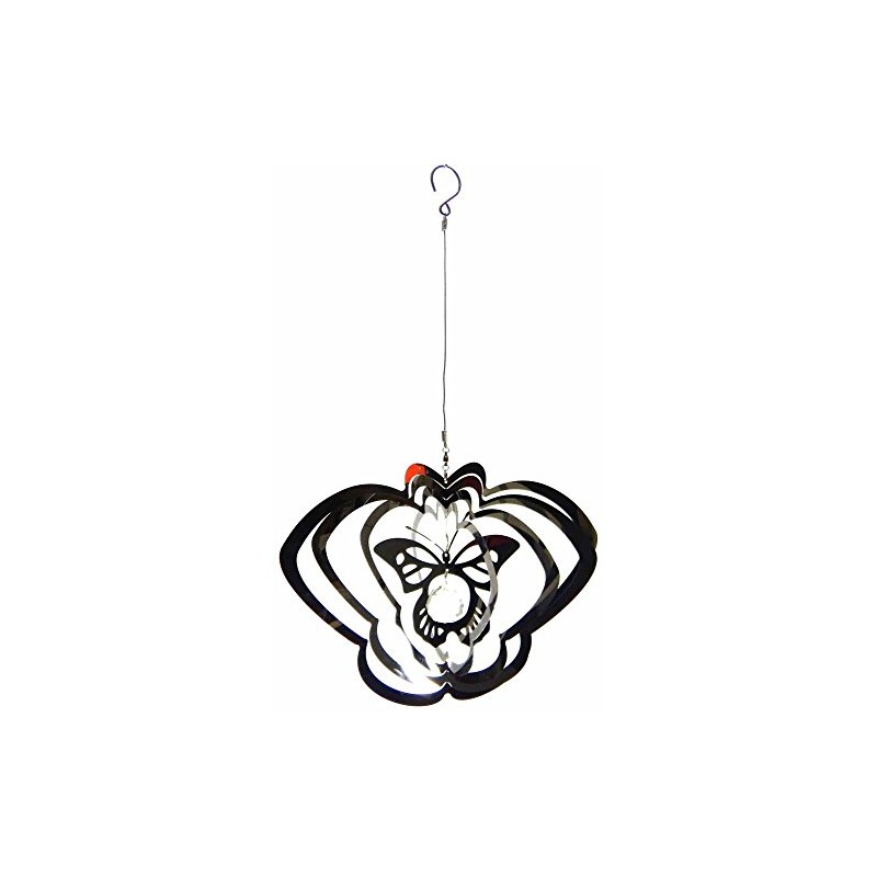 Hanging Stainless Steel Garden Wind Spinner Sun Catcher Crystal -
