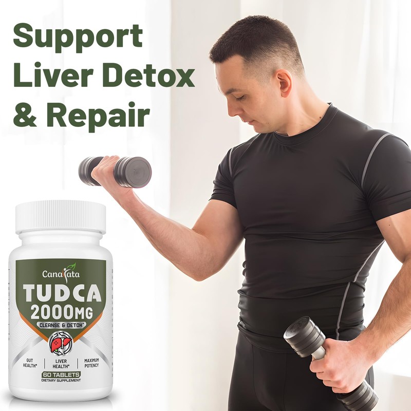 Canarata TUDCA Liver Supplements 2000mg - Strong Bile Salts Support