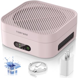 Air Purifiers for Home, TDBYWAE Air Purifier for Bedroom Up to 600 ft², H13 True HEPA Air Purifier for Pets Dust Dander Pollen Odor Smoke, with New Quiet Wind Wheel System, for Desk/Car/Travel（Pink）