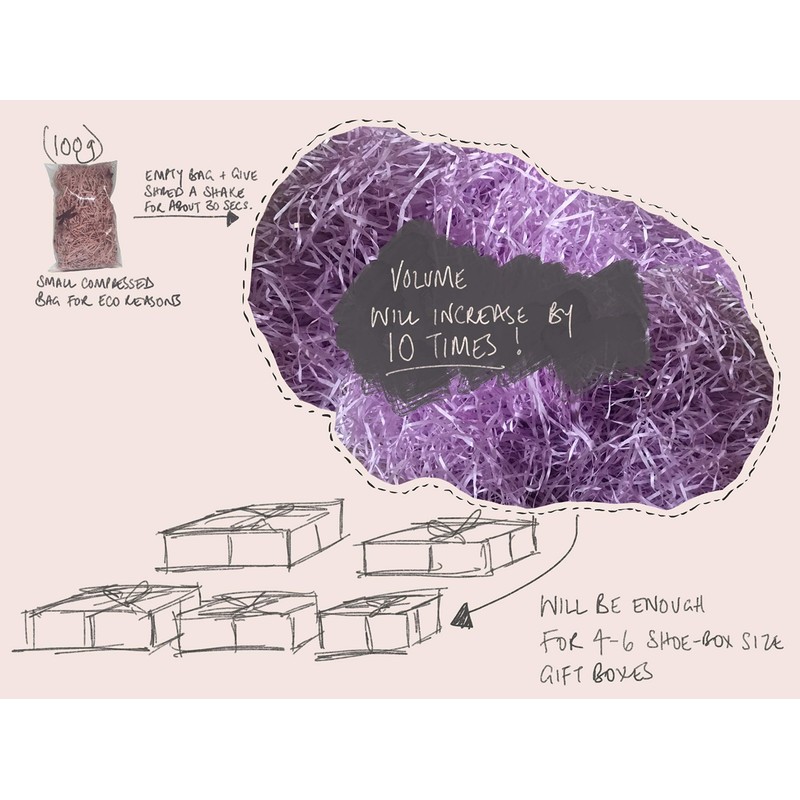 InsideMyNest Antique Blue Shredded Tissue Paper Shred Box Filler Dusty