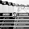 DLTAY Black and Grey Hookless Shower Curtain with Snap in