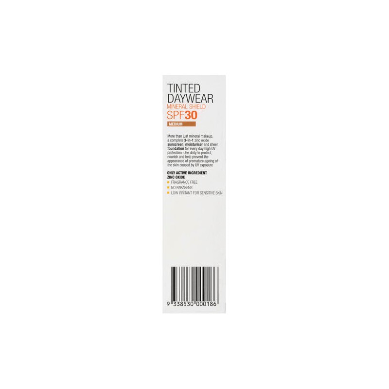 Invisible Zinc Tinted Daywear Mineral Shield SPF 30 Medium 50g