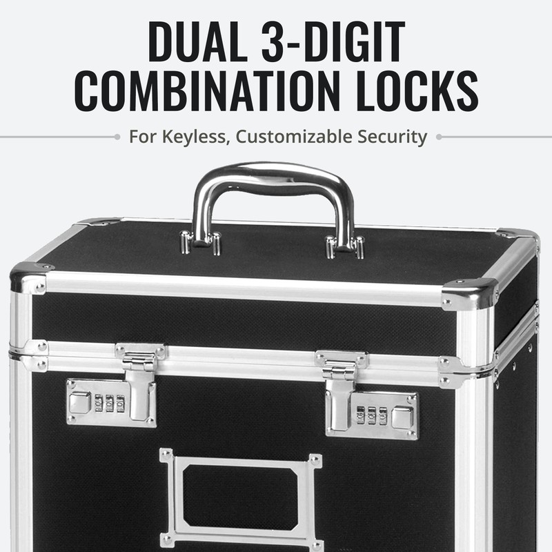 Vaultz Locking File Organizer Box - 13.5 x 13.25 x