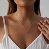Amicon Gold Necklace, Dainty 14K Gold Plated Diamond Solitaire Necklaces