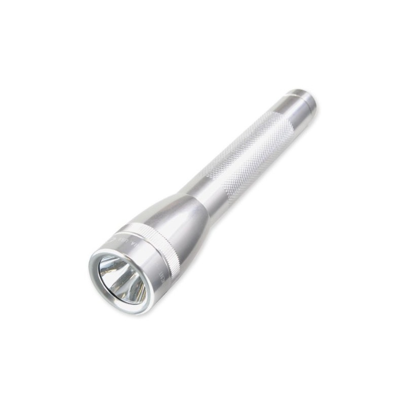 Mini Maglite 2AA Flashlight, 14 Lumens, Silver