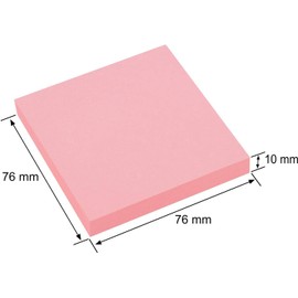 ZCZN Z-Notes 76x76mm Sticky Notes 4 Pads Sticky Notes 100 Sheets Per Pad Coloured Sticky Notes 4 Colors (Red, Green, Pink, Purple)