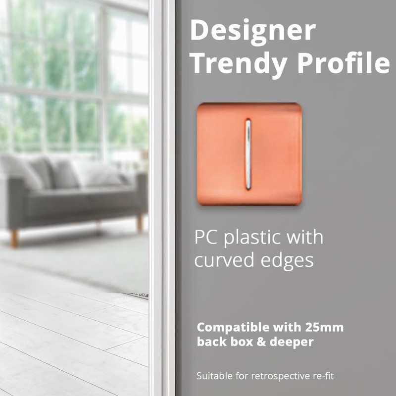 Trendi Artistic Modern 1 Gang 2 Way 10 Amp Rocker